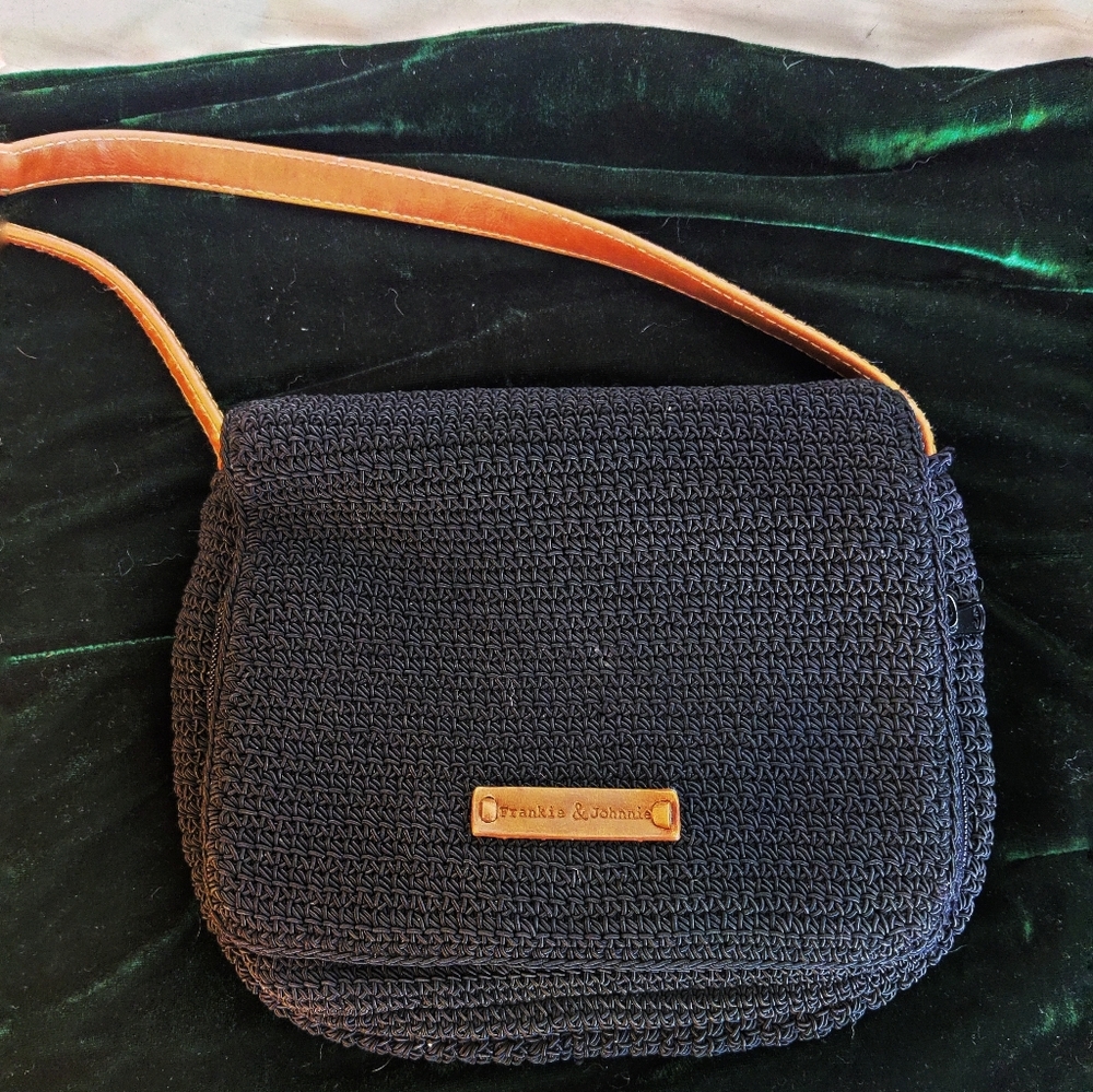 Frankie & Johnnie Black Woven Purse